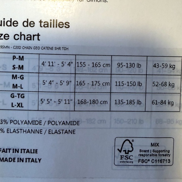 Geo chain white sheer pantyhose fantasy tights made in Italy NWT - Picture 8 of 8